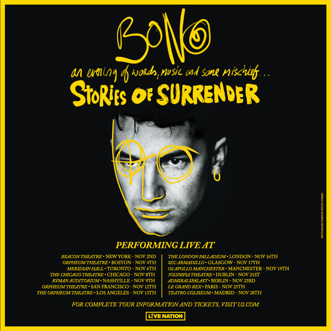 bono-announces-“stories-of-surrender”-book-tour