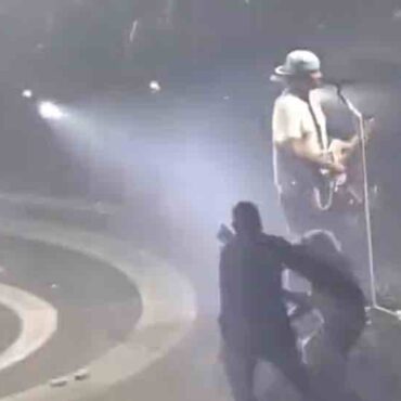 blink-182-fan-tackled-after-rushing-stage-in-video