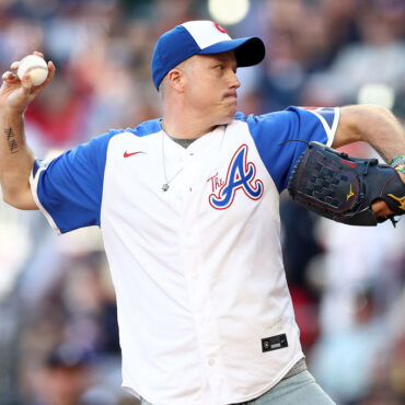 watch-jason-isbell-throw-the-first-pitch-at-atlanta-braves-playoff-game