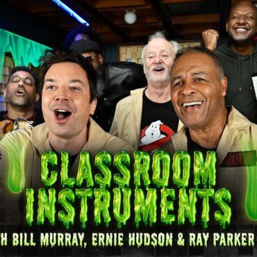 watch-ray-parker-jr.,-bill-murray,-ernie-hudson,-jimmy-fallon,-the-roots-play-“ghostbusters”-on-classroom-instruments